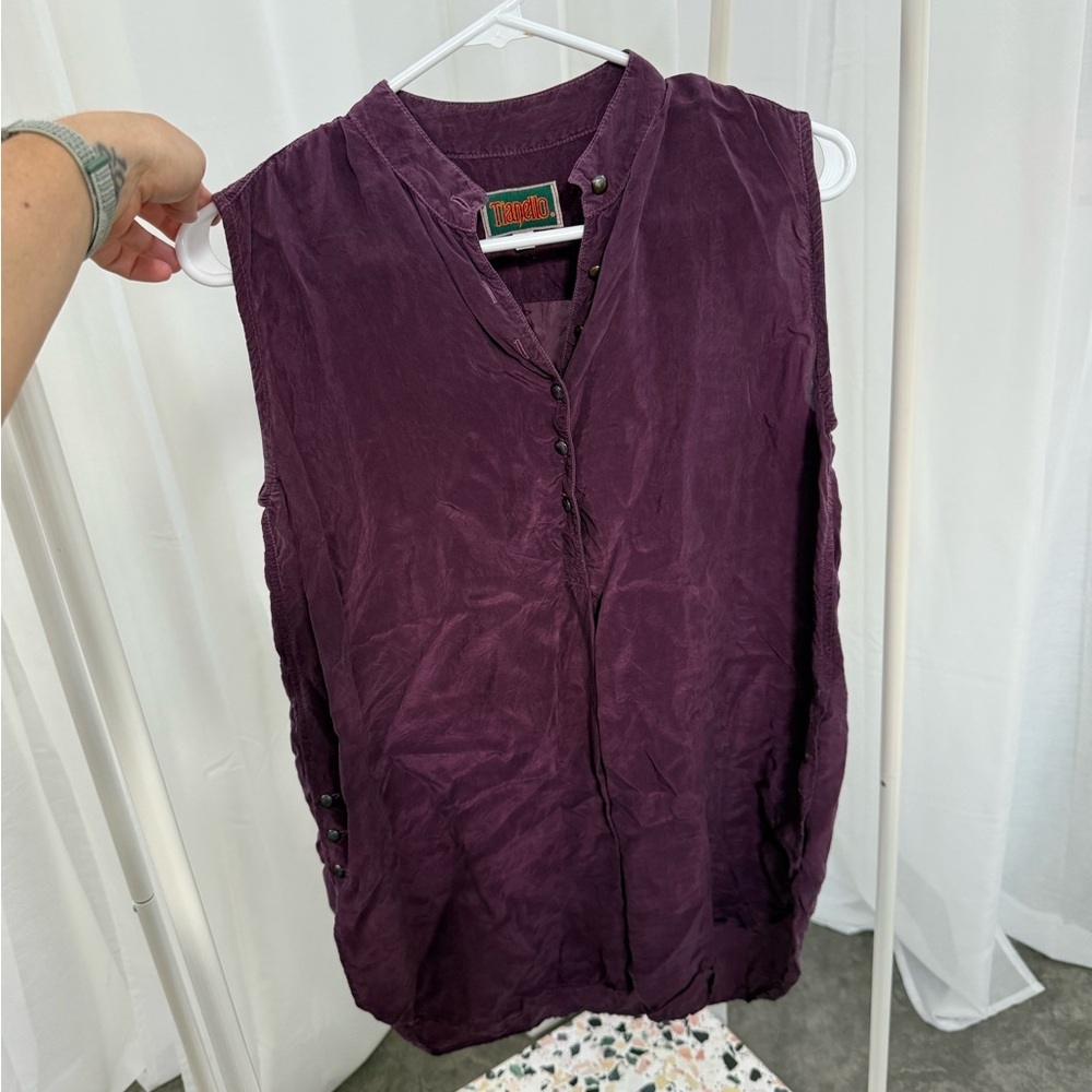 Vintage Tianello Deep Purple Sleeveless tunic